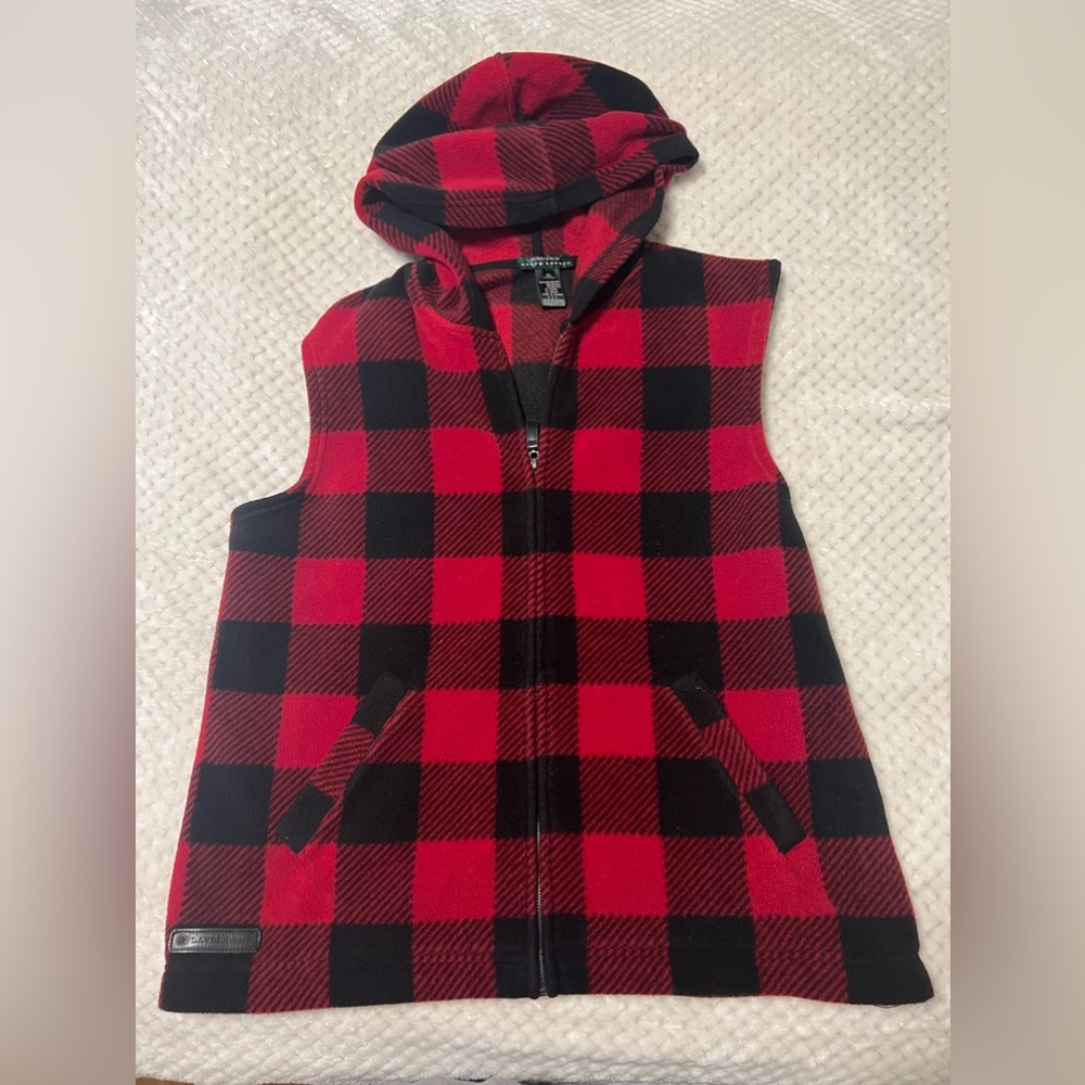 Ralph Lauren Red Plaid Women’s Sweater Vest XL